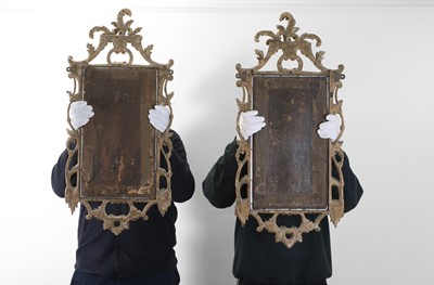 Lot 137 - A pair of George III-style giltwood mirrors