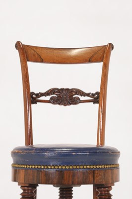 Lot 146 - A William IV rosewood music chair