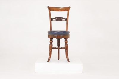 Lot 146 - A William IV rosewood music chair