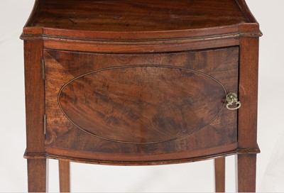Lot 186 - A pair of George III mahogany bedside tables