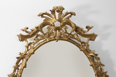 Lot 166 - A George III-style giltwood oval mirror