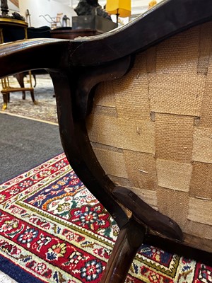 Lot 169 - A George III-style mahogany library chair