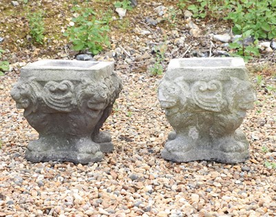 Lot 518 - A pair of composite stone planters