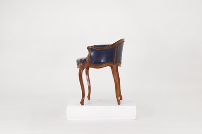 Lot 159 - A Louis XV-style beech fauteuil de bureau