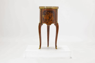 Lot 149 - A Louis XV tulipwood, fruitwood and marquetry table-en-chiffonnière