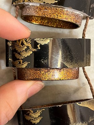 Lot 173 - A Japanese gilt-lacquered inro