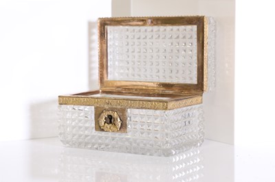 Lot 198 - A Palais Royale-type cut-glass table casket