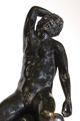 Lot 107 - A grand tour patinated bronze figure after the antique