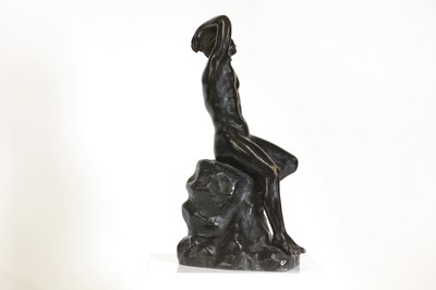 Lot 107 - A grand tour patinated bronze figure after the antique