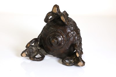 Lot 38 - A bronze inkwell