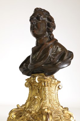 Lot 215 - A patinated bronze bust of Louis XVI