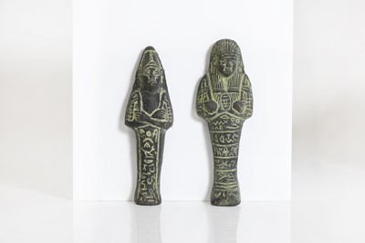 Lot 42 - A pair of Egyptian-style clay ushabti figures