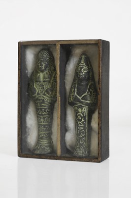 Lot 42 - A pair of Egyptian-style clay ushabti figures