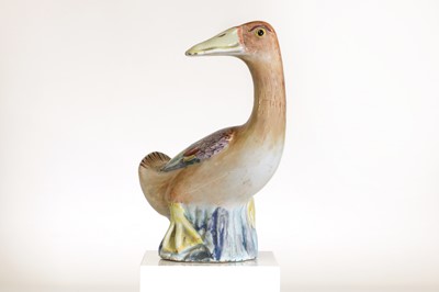 Lot 257 - A Chinese export famille rose duck