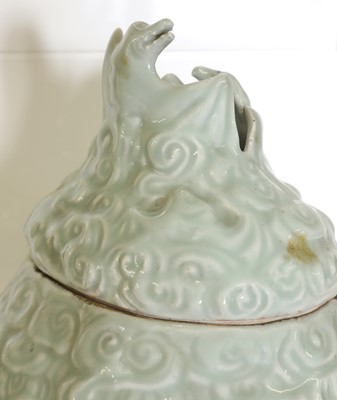 Lot 155 - A Chinese celadon-glazed hill or 'boshanlu' censer