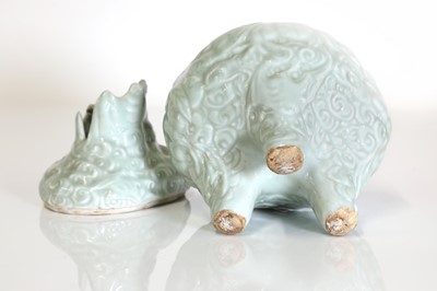 Lot 155 - A Chinese celadon-glazed hill or 'boshanlu' censer