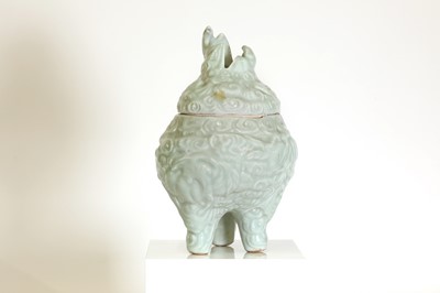 Lot 155 - A Chinese celadon-glazed hill or 'boshanlu' censer