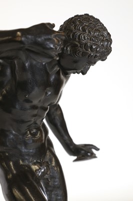 Lot 45 - A grand tour patinated bronze figure, after the antique