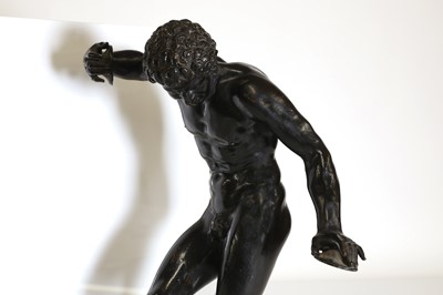 Lot 45 - A grand tour patinated bronze figure, after the antique