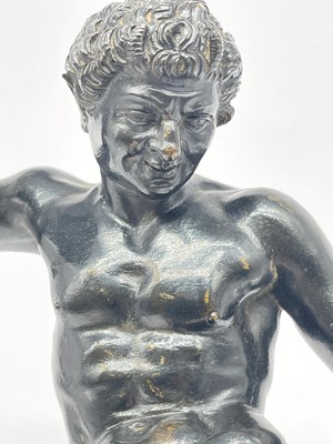Lot 45 - A grand tour patinated bronze figure, after the antique