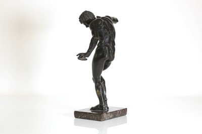 Lot 45 - A grand tour patinated bronze figure, after the antique