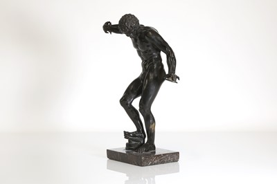 Lot 45 - A grand tour patinated bronze figure, after the antique