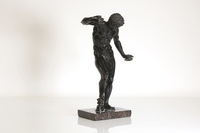 Lot 45 - A grand tour patinated bronze figure, after the antique