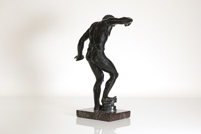 Lot 45 - A grand tour patinated bronze figure, after the antique