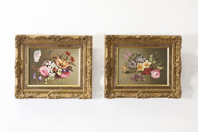 Lot 236 - A pair of painted porcelain plaques