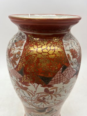 Lot 144 - A pair of Japanese Kutani vases