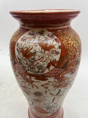 Lot 144 - A pair of Japanese Kutani vases