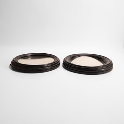 Lot 37 - A rare pair of circular distortion mirrors