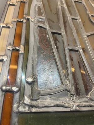 Lot 583 - A group of leaded stained glass panels