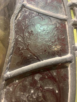 Lot 583 - A group of leaded stained glass panels