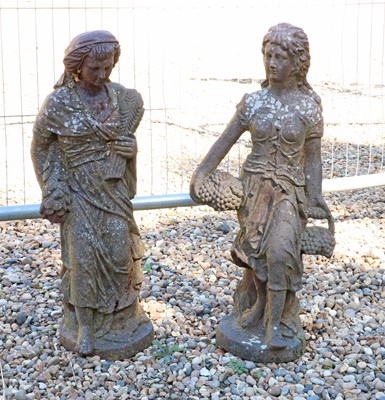 Lot 505 - A pair of iron garden figures