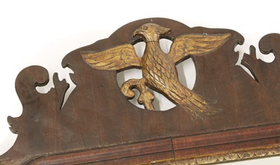 Lot 423 - A George II style mahogany fretwork mirror