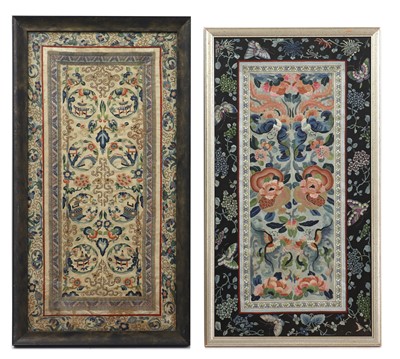 Lot 81 - Two framed Chinese textiles