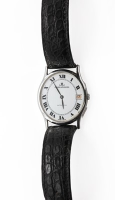 Lot 307 - A stainless steel Jaeger-Le Coultre automatic strap watch, c.1980