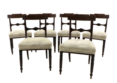Lot 414 - A set of six George IV mahogany dining chairs