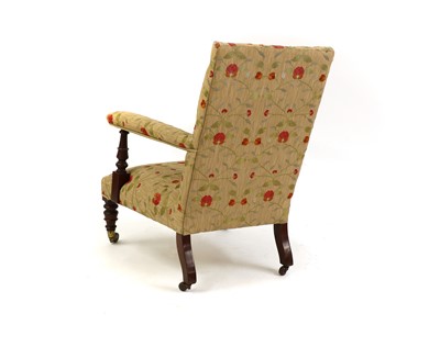 Lot 406 - A Victorian mahogany upholstered armchair
