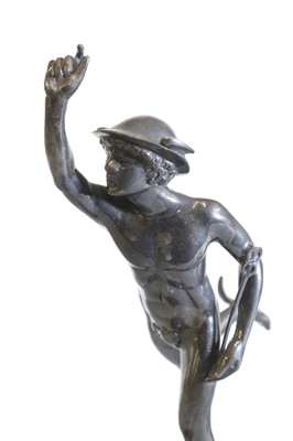 Lot 65 - A silver-plated figure of Mercury