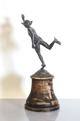 Lot 65 - A silver-plated figure of Mercury