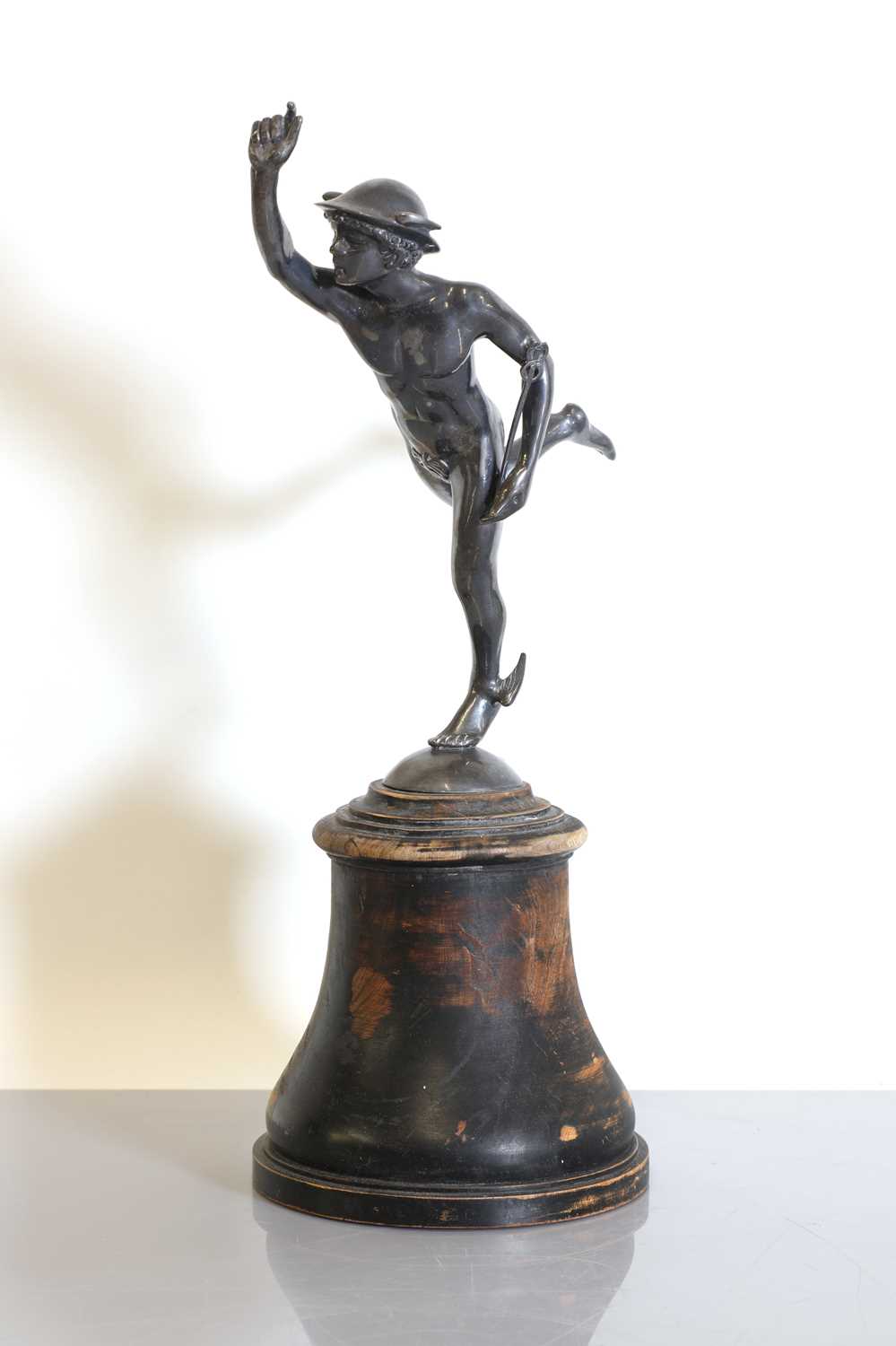 Lot 65 - A silver-plated figure of Mercury