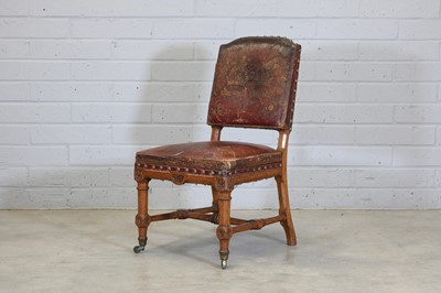 Lot 14 - An oak dining chair