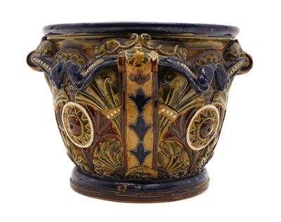 Lot 213 - A Fulham Pottery stoneware jardiniere