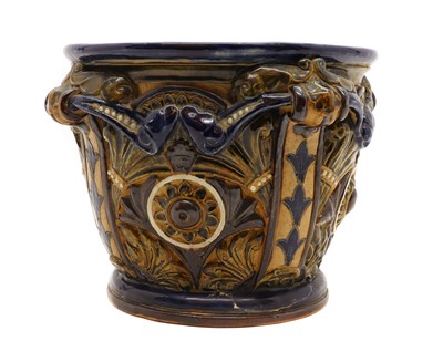 Lot 213 - A Fulham Pottery stoneware jardiniere