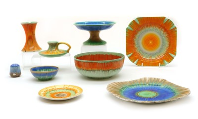 Lot 174 - A collection of Shelley Harmony Dripware pottery items