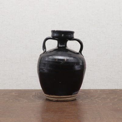 Lot 23 - A Chinese black-glazed vase