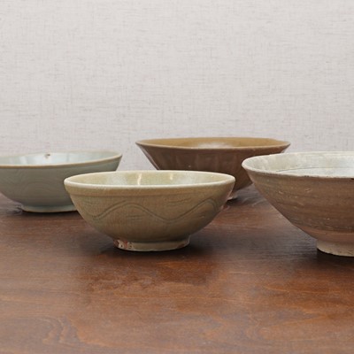 Lot 21 - A collection of four Chinese stoneware bowls