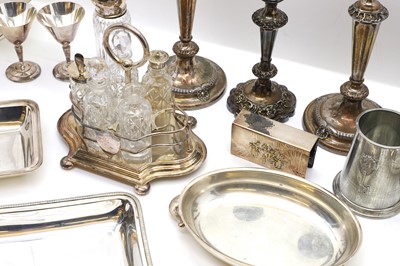Lot 49 - A collection of silver plated items